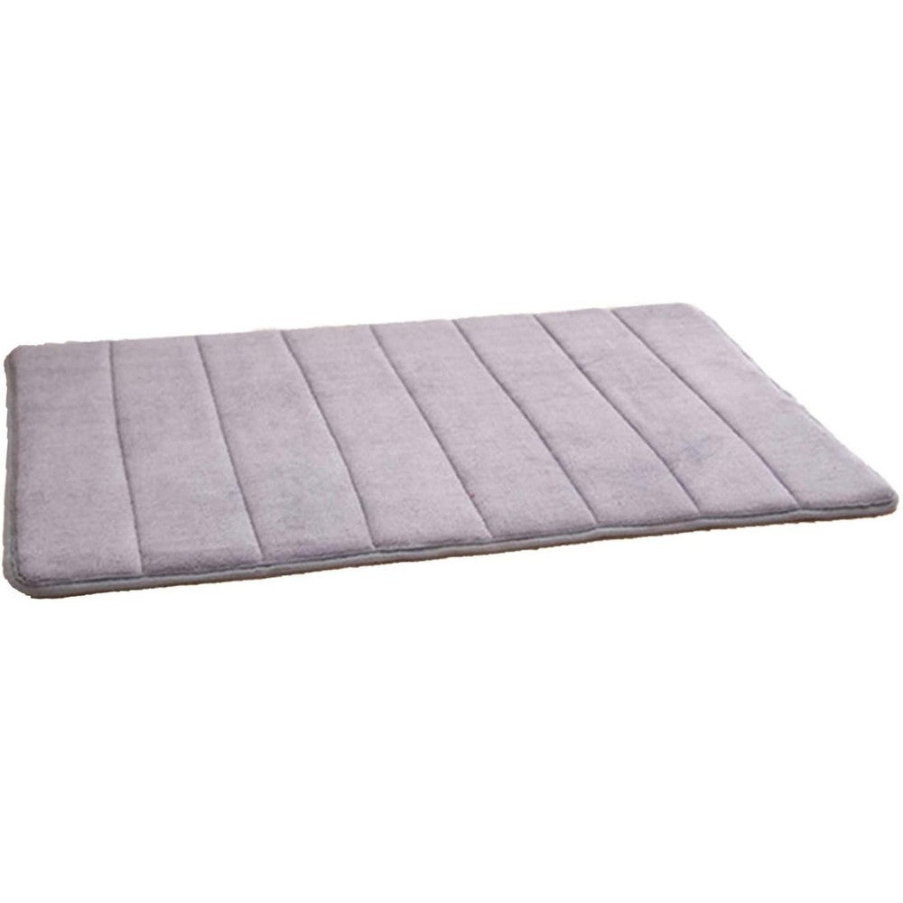 1 Pack 80x50cm Large Memory Foam Bath Mat Grey