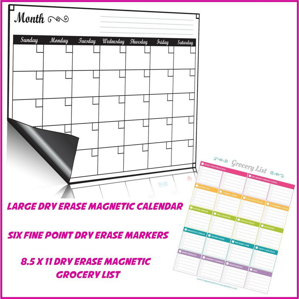 2X Magnetic Fridge Calendars