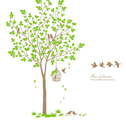 Tree With Bird Cage Decal