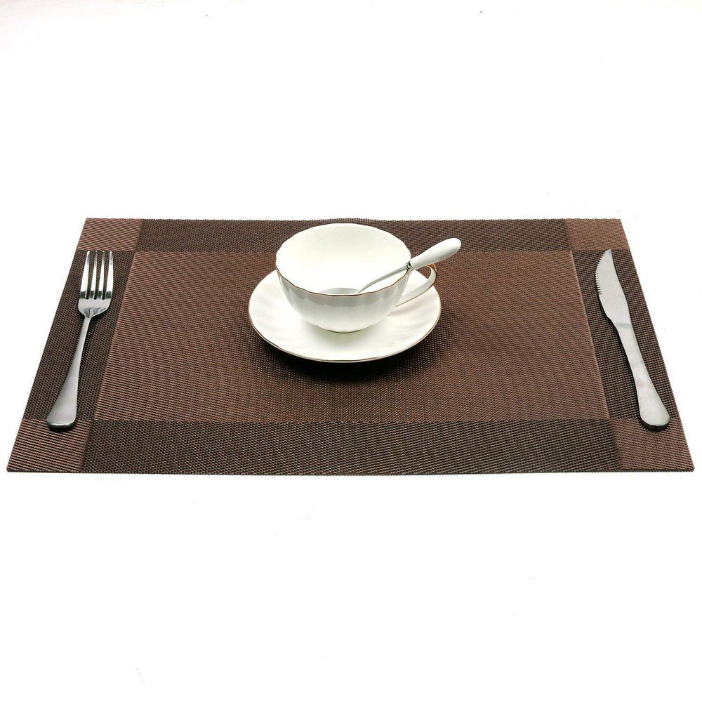 8X Woven Vinyl Non-slip Insulation Placemats