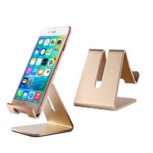 Non-Adjustable Aluminum Alloy Pad-Phone Desktop Stands Gold