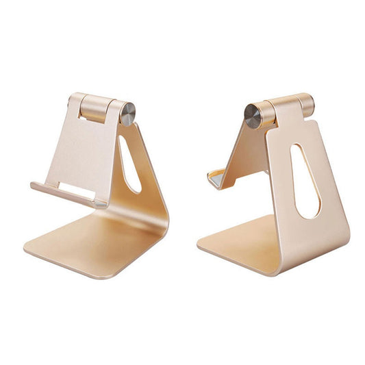 Adjustable Aluminum Alloy Pad-Phone Desktop Stands Gold