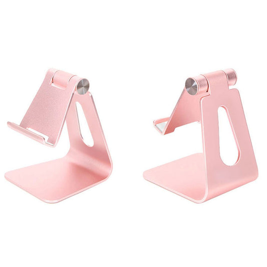 Adjustable Aluminum Alloy Pad-Phone Desktop Stands Rose Gold