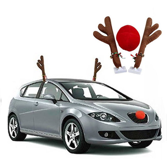 Christmas Car Reindeer Antlers Decoration Car Christmas Decoration Christmas Tree Reindeer Antlers Christmas Crutch Car Decoration