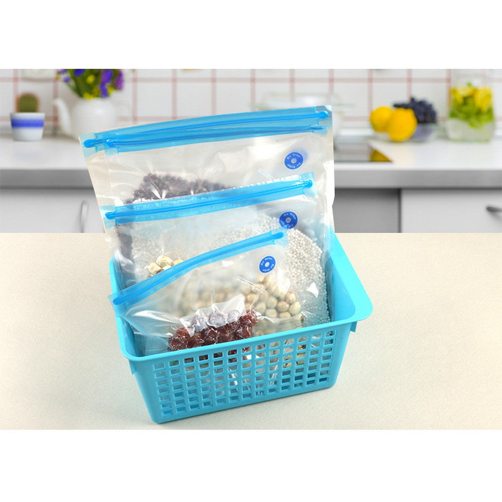 5Pcs Reusable Food Vacuum Sealer Bag with One Manual Pump