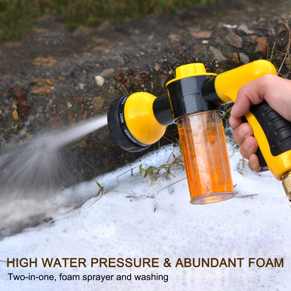 High Pressure Car Foam Washer Car Foam Sprayer Hose Nozzle Yellow