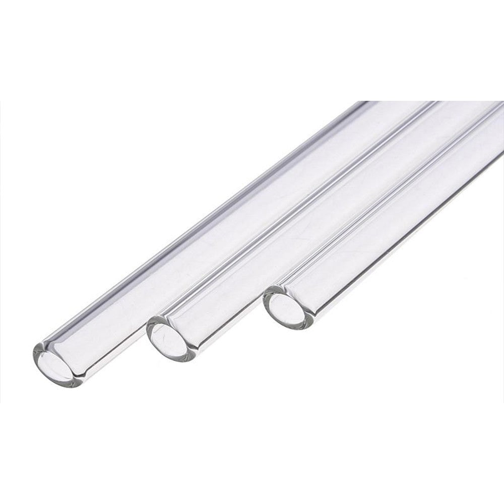 12Pcs Clear Glass Straw Set