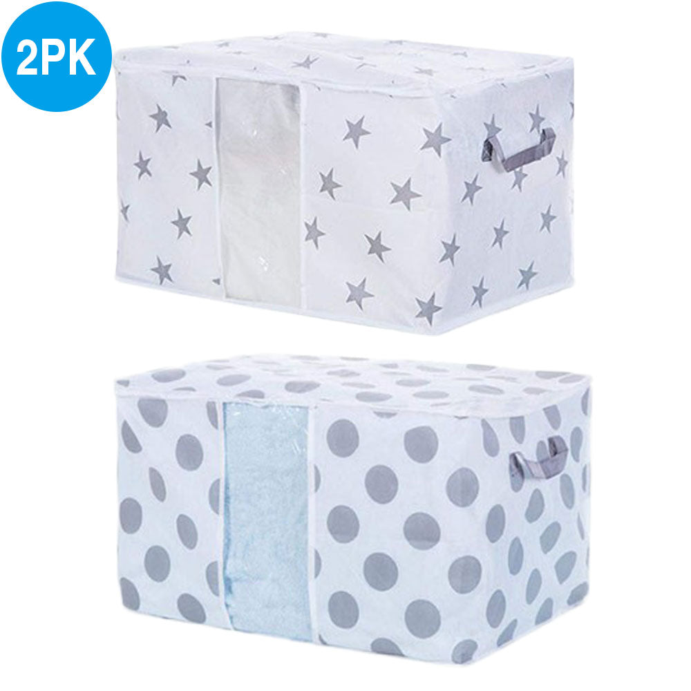 2X Bedding Blanket Storage Bags-Star and Dot