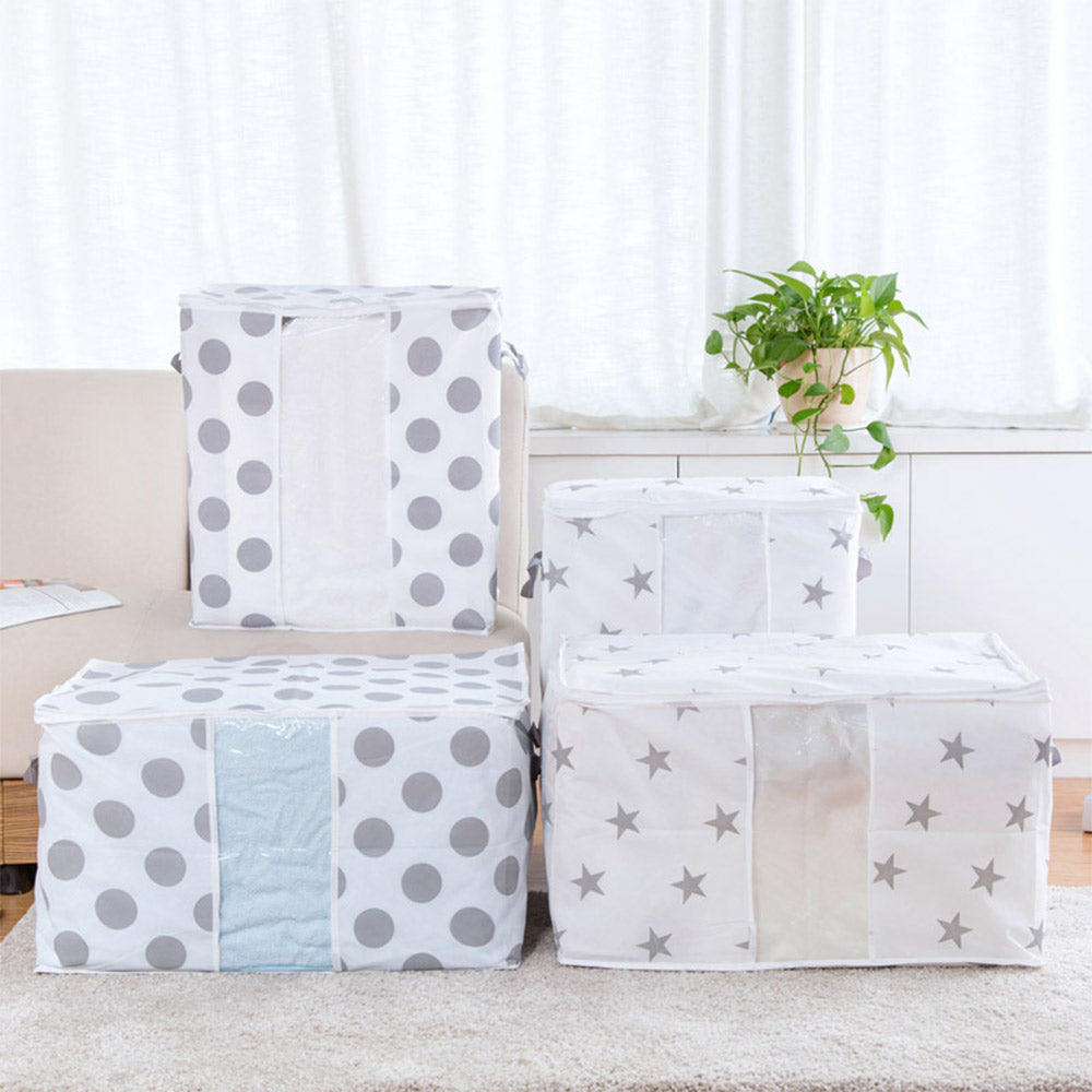 2X Bedding Blanket Storage Bags-Star and Dot