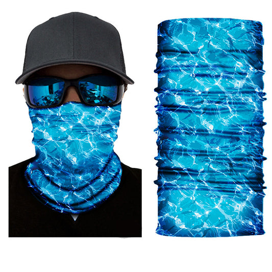 Galaxy Printed Sporting Cycling Mask Scarf-Acid blue