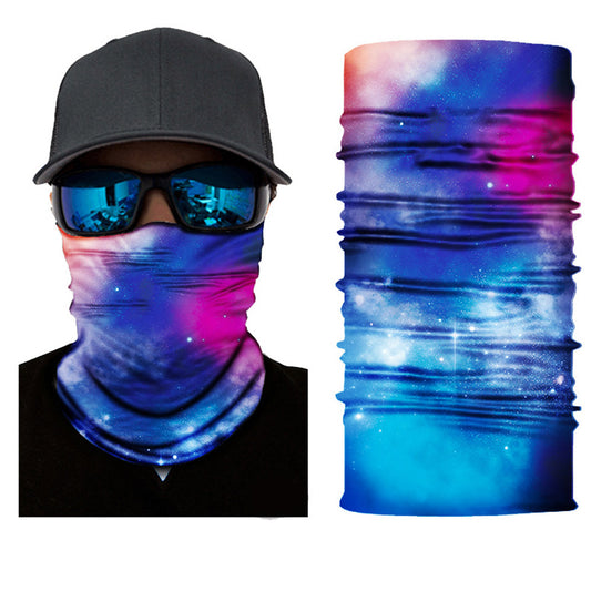 Galaxy Printed Sporting Cycling Mask Scarf-blue