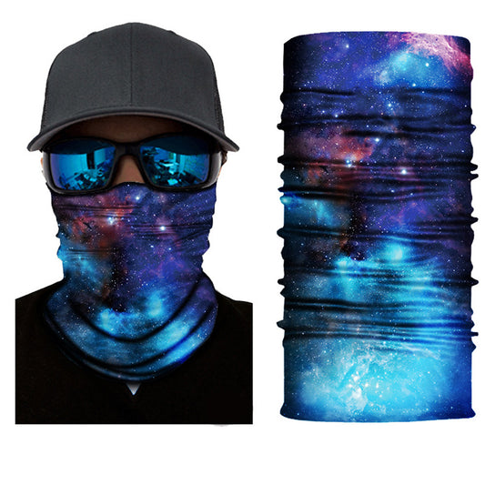 Galaxy Printed Sporting Cycling Mask Scarf-Navy