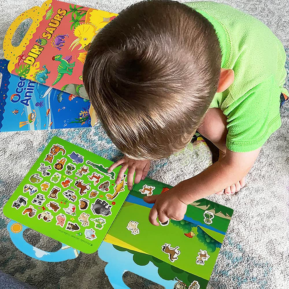 3Pcs Reusable Early Learning for Kids Educational Stickers Book