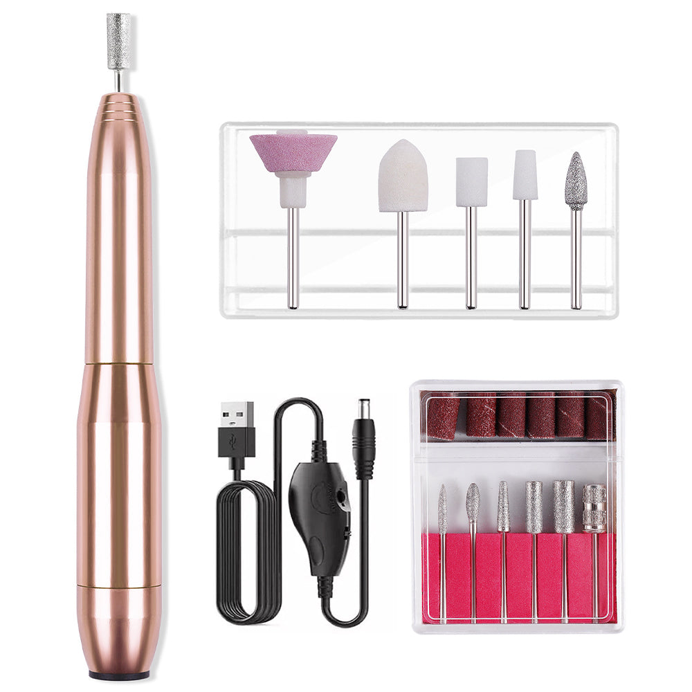 Portable Nail Drill Machine Kit Gold