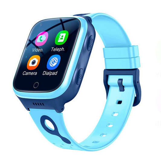 4G Kids Smart Watch Video Phone Call Watch Compatible with Android iOS Blue