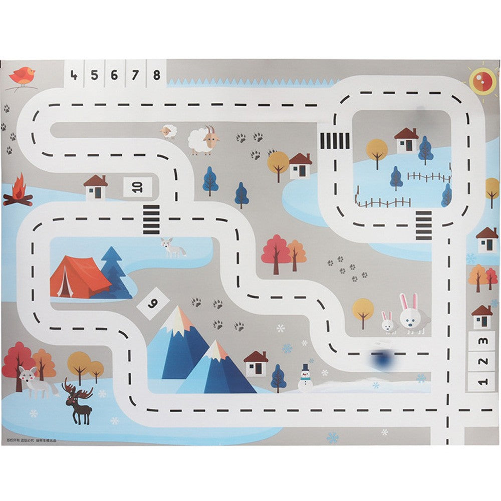 130x100cm Kids Playmat Cars Transport Toy Car Rugs Children Play Mat Kids Carpet Grey