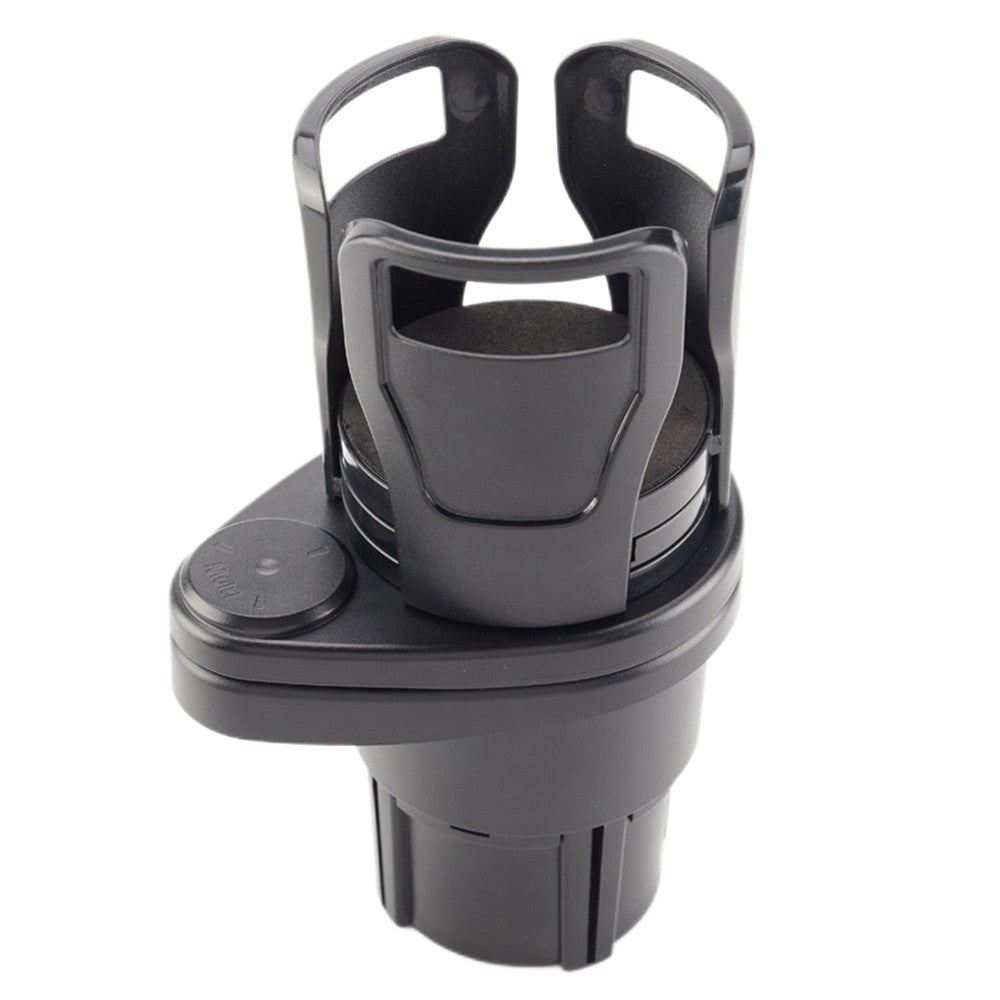 360 Rotating 2 in 1 Car Cup Holder Expander Car Drink Bottle Rack Matte Black