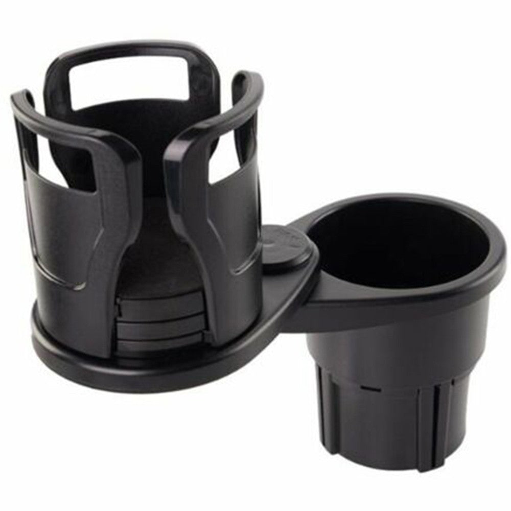 360 Rotating 2 in 1 Car Cup Holder Expander Car Drink Bottle Rack Matte Black