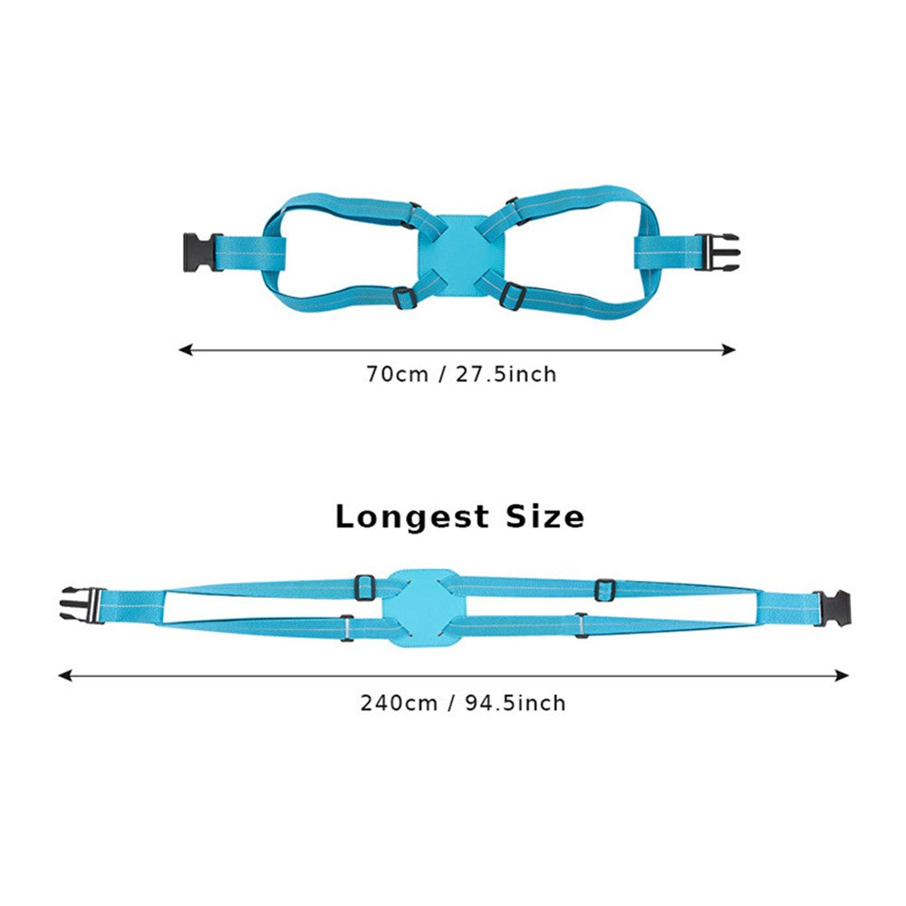 Adjustable Travel Luggage Strap Elastic Bag Bungees Belt with Buckles Blue