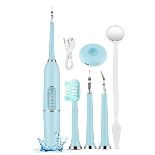 Electric Toothbrushes Oral Brush Head Tooth Stains Cleaner Calculus Remover Blue