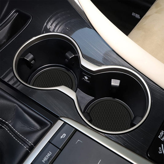 4Pcs Car Cup Coasters Non-Slip Cup Holder Mat Car Interior Accessories Black