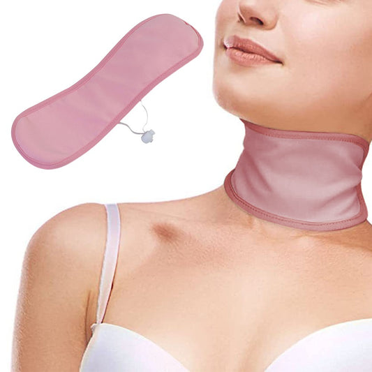 Reusable Castor Oil Neck Pack for Thyroid Castor Oil Compress Neck Wrap Pink