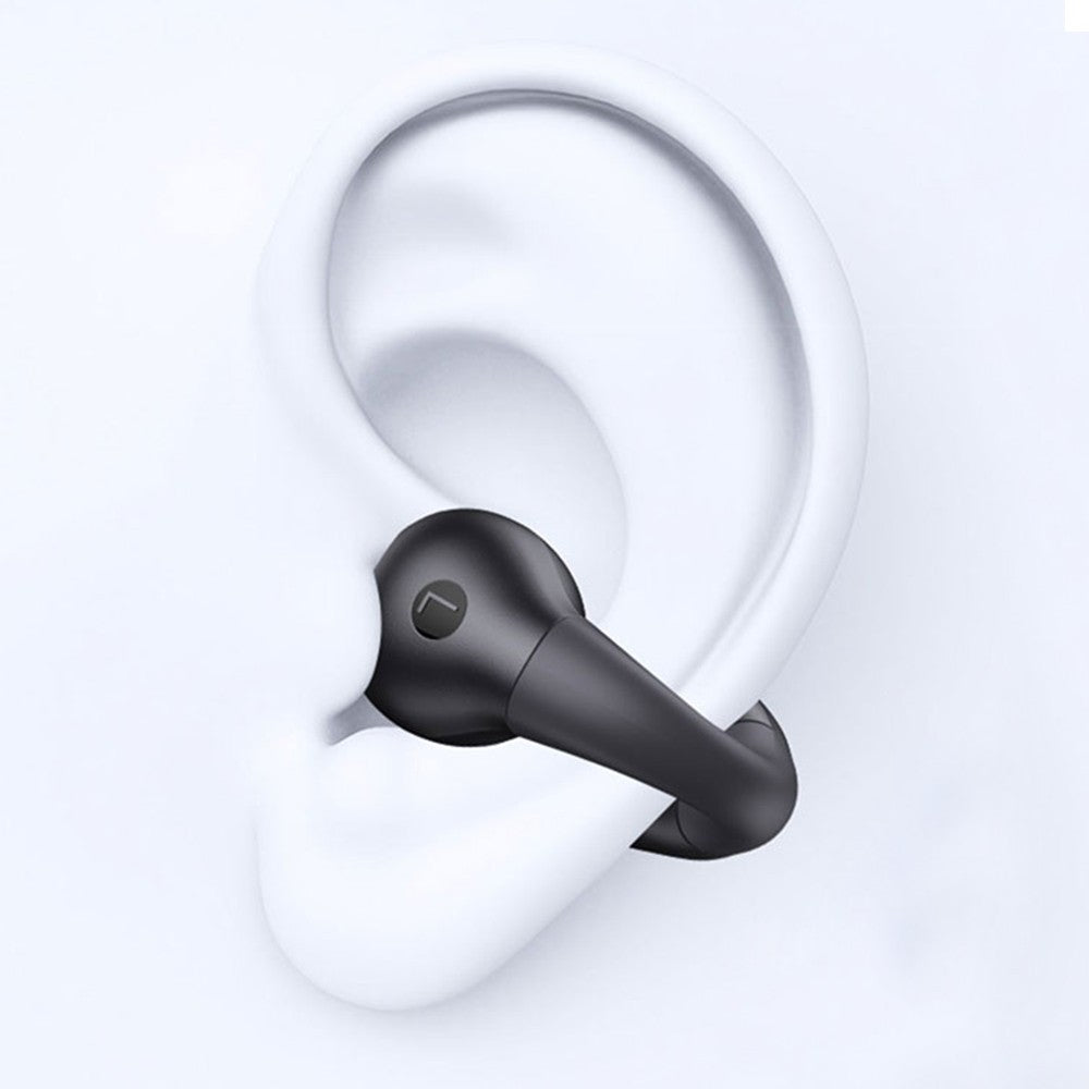 Bluetooth 5.3 Bone Conduction Headphones Ear Clip On Wireless Headphones Open Ear Headphones Black