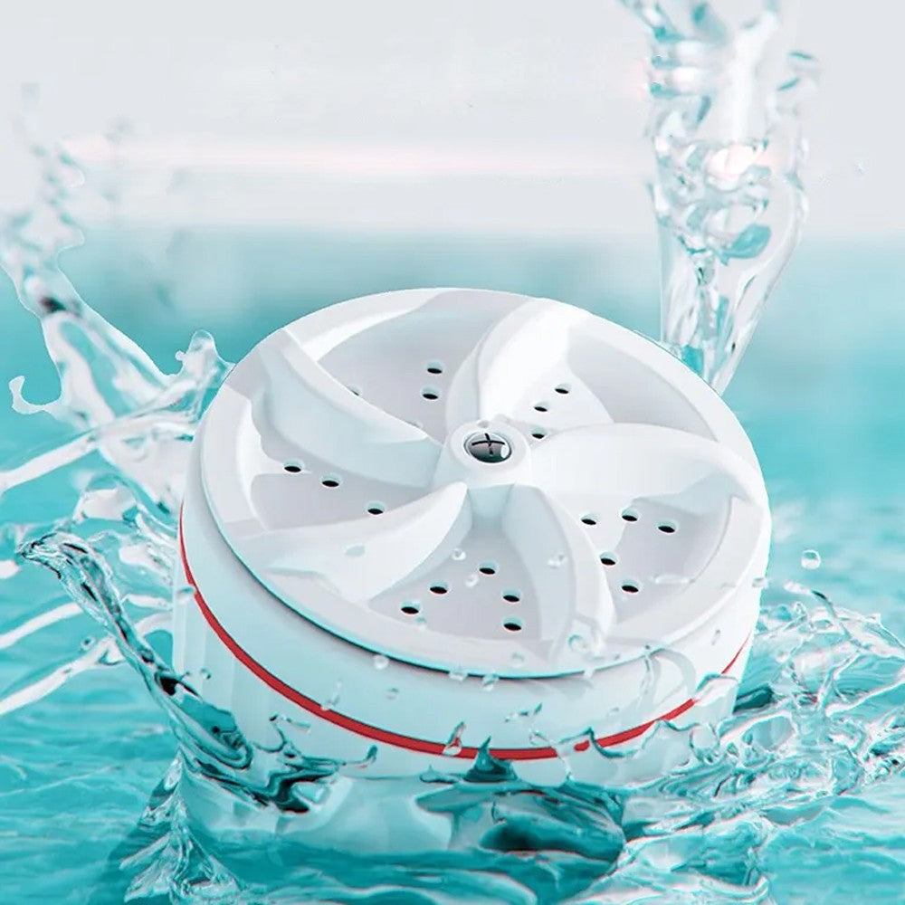 Travel Mini Turbine Washing Machine with Suction Cups Portable USB Powered Laundry Washer