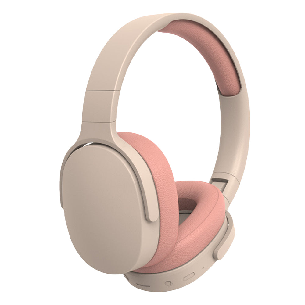 Bluetooth Headset Foldable Wireless Headphones Stereo Over Ear Headphone Pink