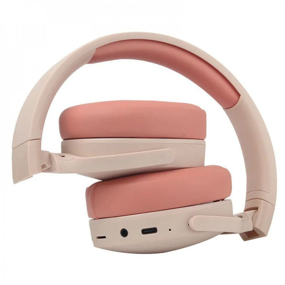 Bluetooth Headset Foldable Wireless Headphones Stereo Over Ear Headphone Pink