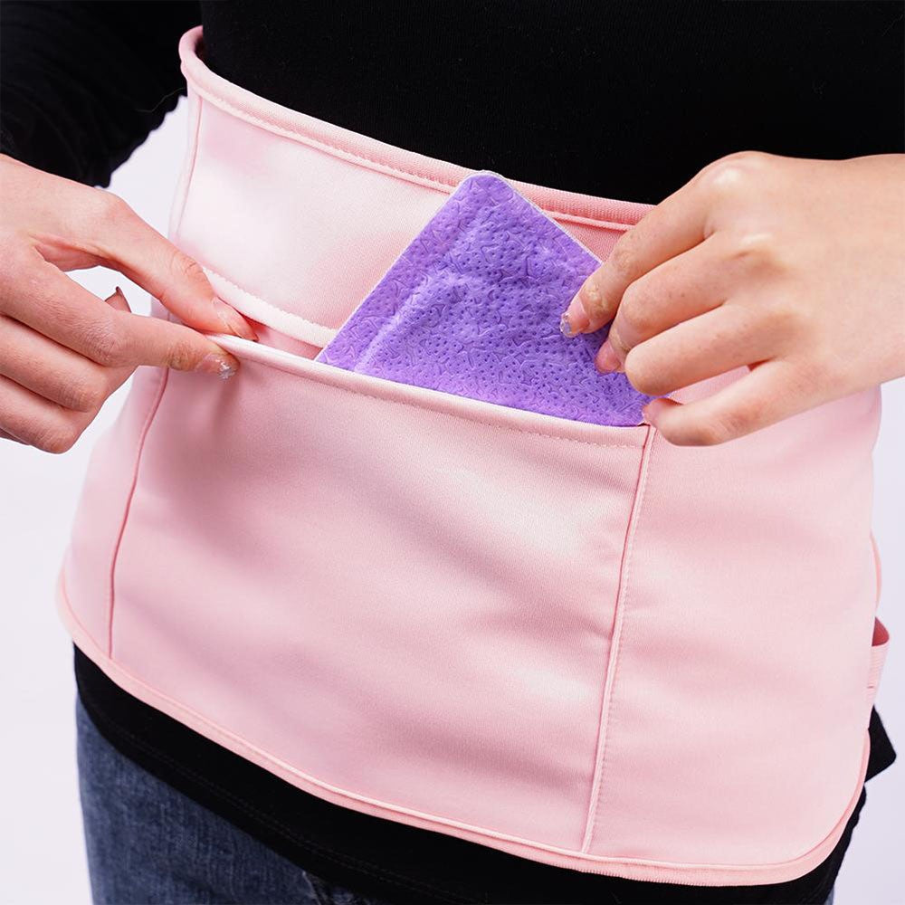 Reusable Wrap Belt Castor Oil Pack Kit for Inflammation Toxin Remover Pink