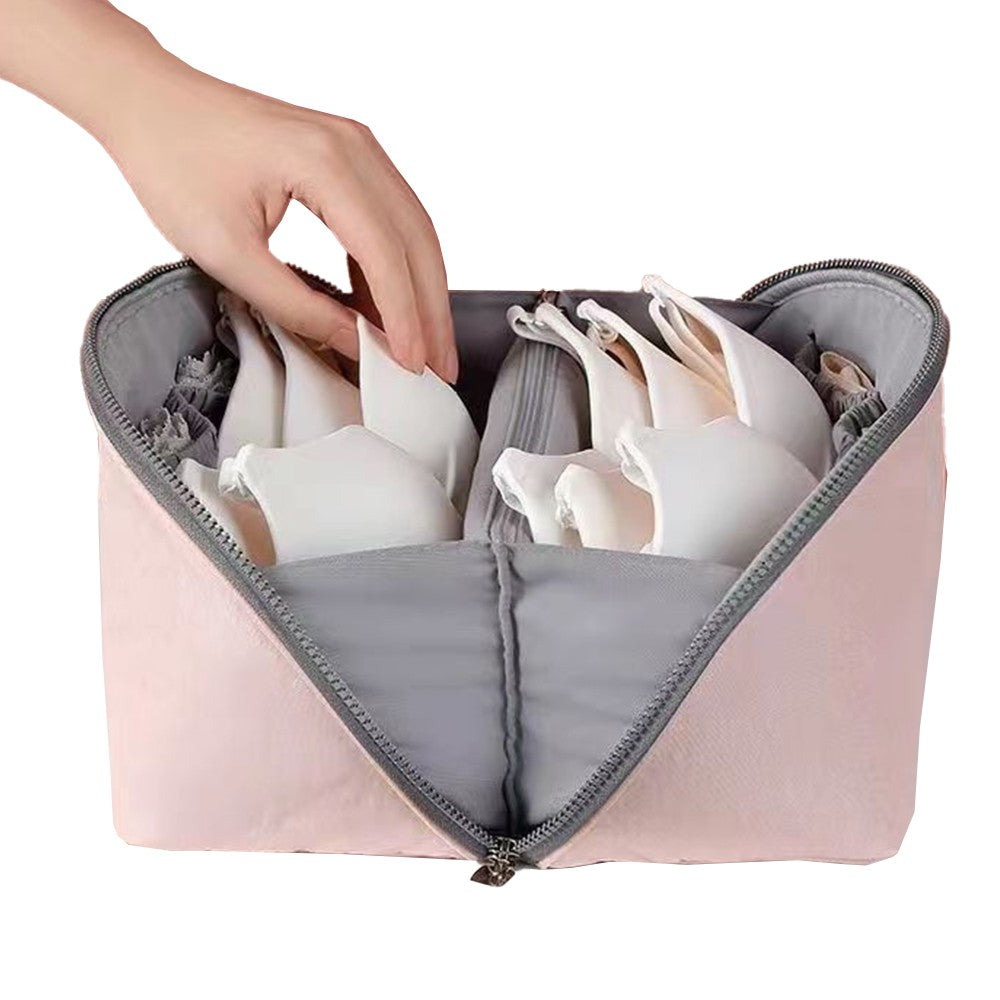 Travel Underwear Storage Bag Portable Bra Packing Organizer Lingerie Pouch Pink