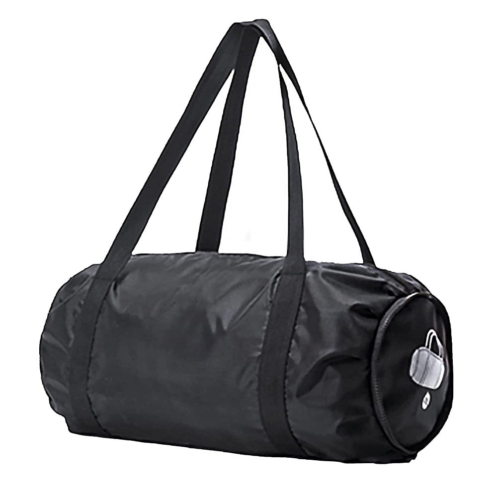 2 X Foldable Duffel Bag Sports Gym Bag Yoga Bag with Inner Pocket Black Khaki