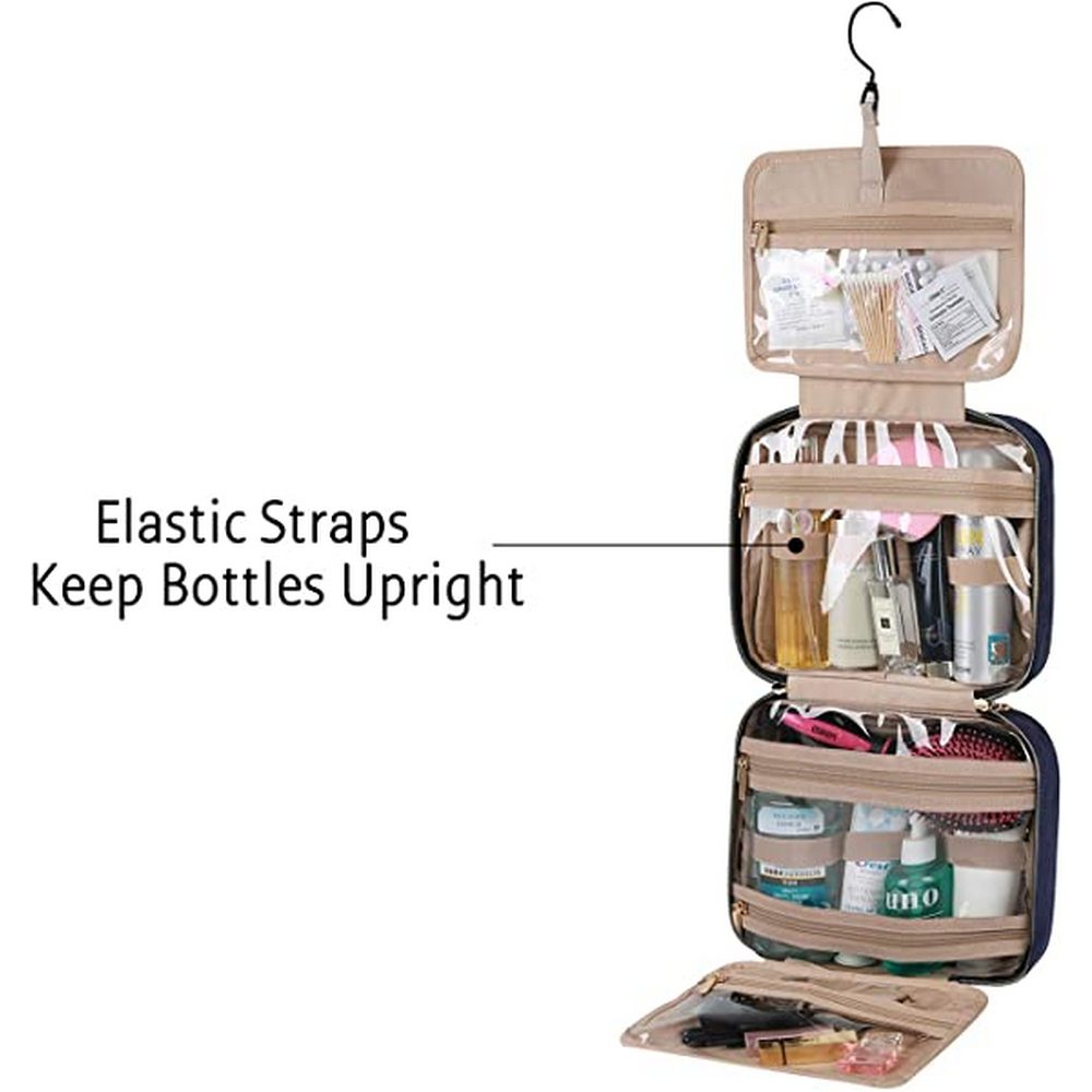 Cosmetic Organiser Hanging Travel Toiletry Bag Makeup Bag for Travel Pink