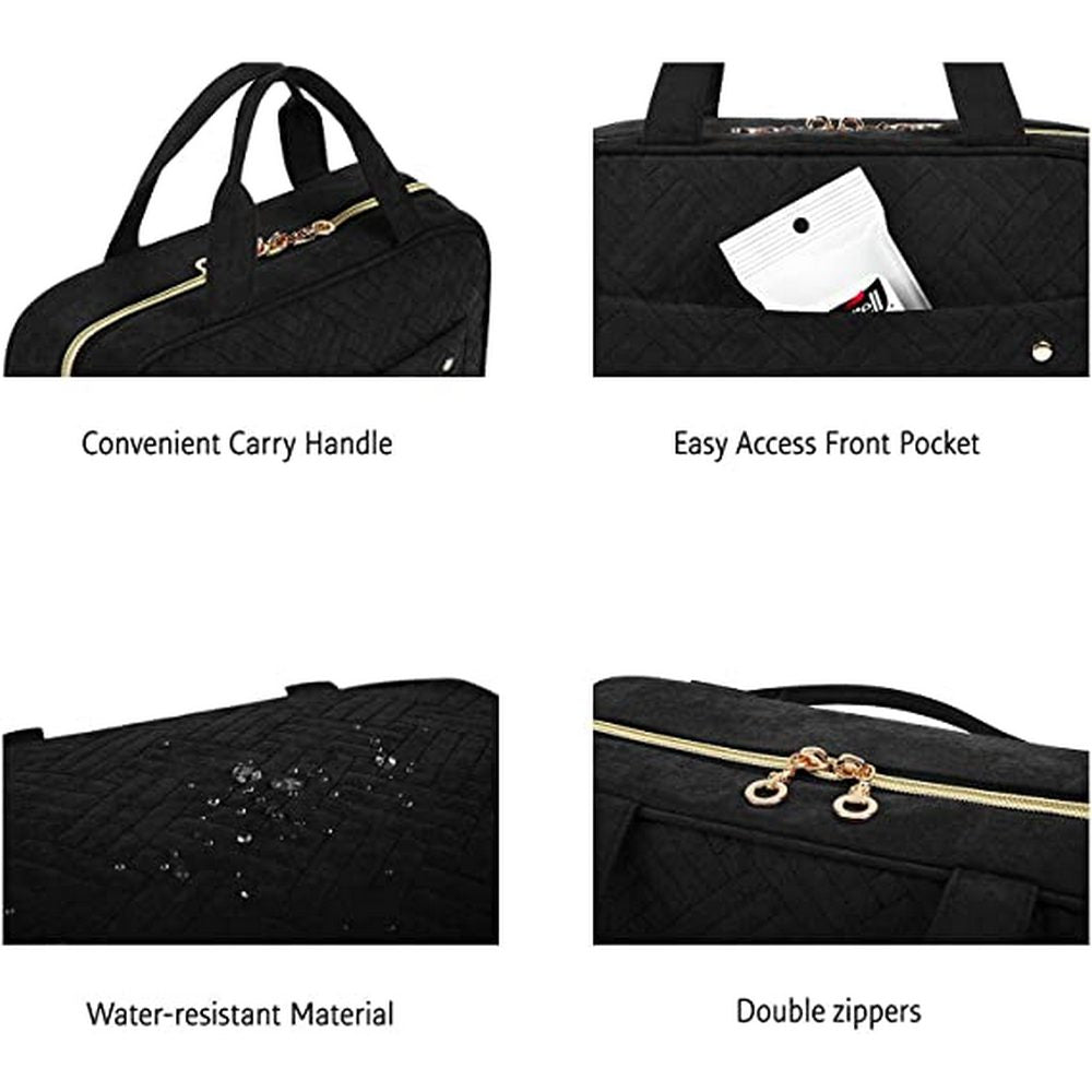 Travel Makeup Toiletry Bag Cosmetic Wash Shower Storage Case With Hook Black