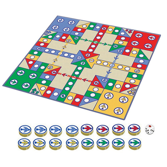 90x90cm Kids Flying Chess Game Playmat Set Safe Kids Crawling Floor Mat Parent Child Game Mat