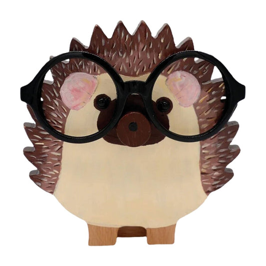 Wooden Eyeglasses Holder Hedgehog Design Eyes Glasses Display Stand Home Decor