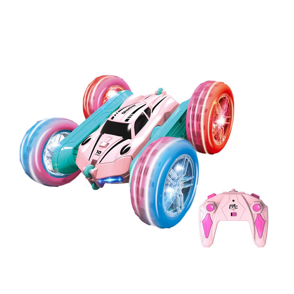 Kids RC Stunt Car Remote Control Racing Car Toy Double Sided Rotating Off Road Toy Car