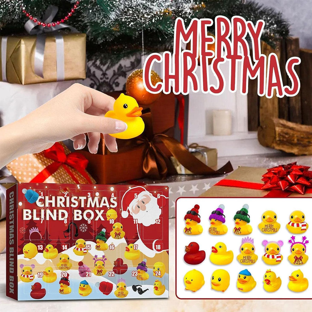 Christmas 24 Days Countdown Advent Calendar Rubber Ducks and Accessory Bath Toy