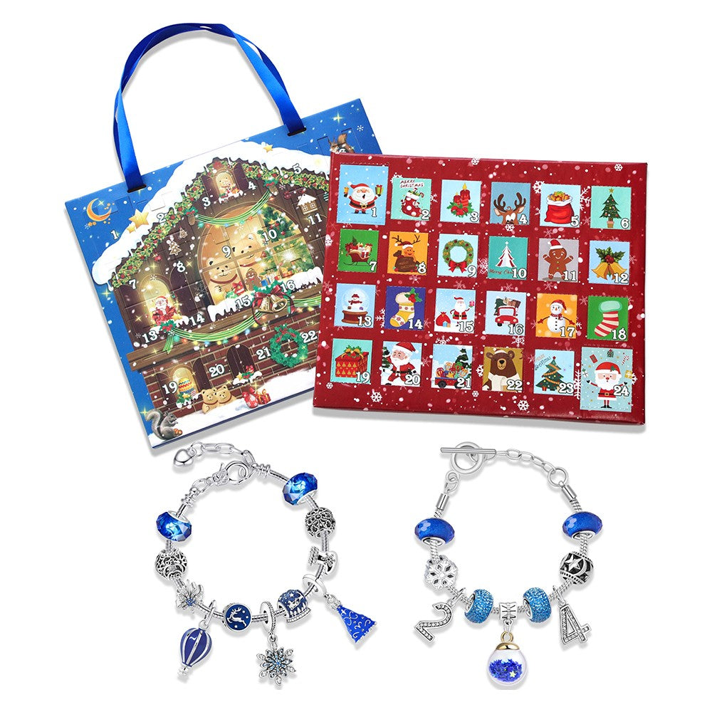 24 Days Christmas Countdown Advent Calendar DIY Bracelet Kit