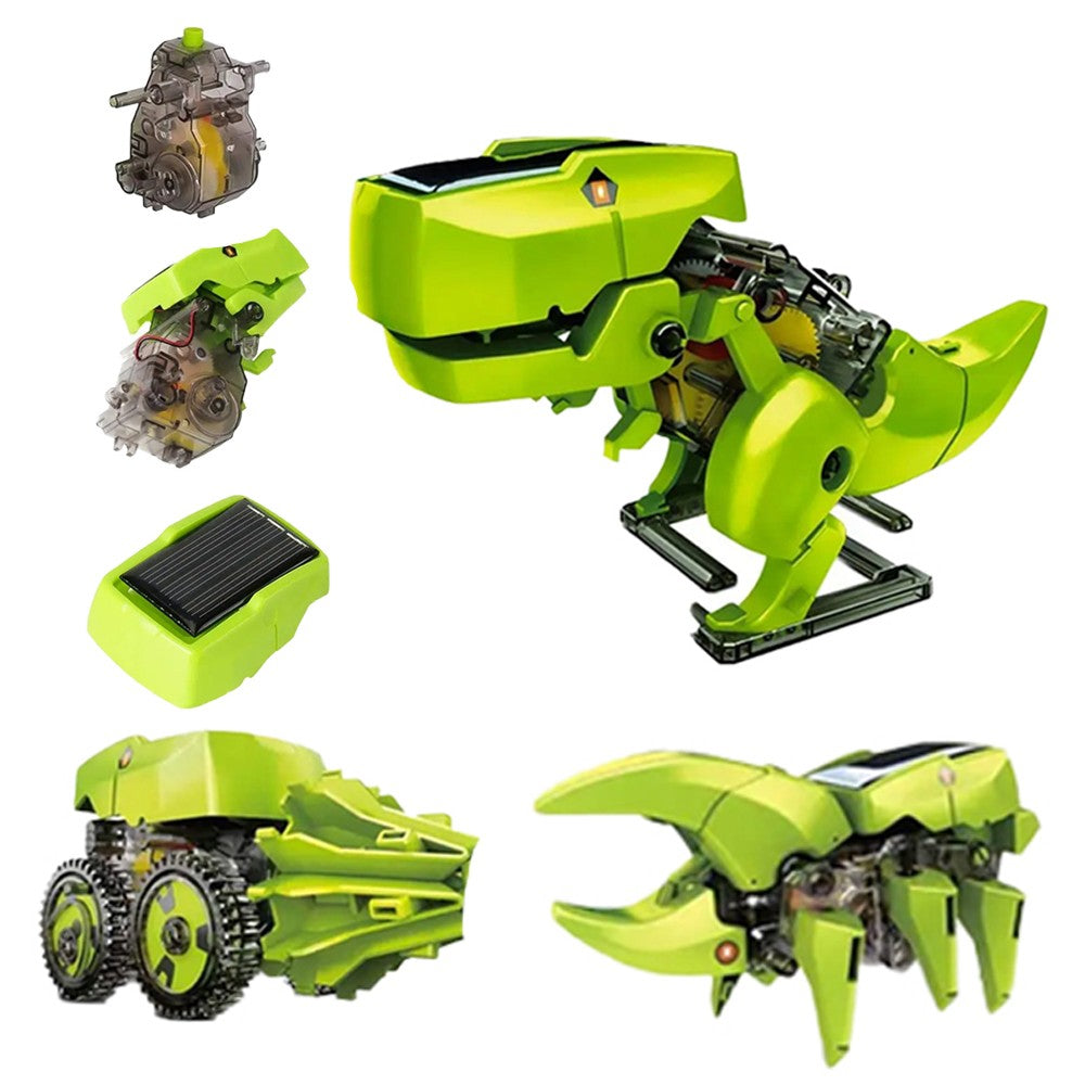 2Pcs 3-in-1 Robot Dinosaur Toys DIY Solar Actuated Robot Kit Kids STEM Building Projects