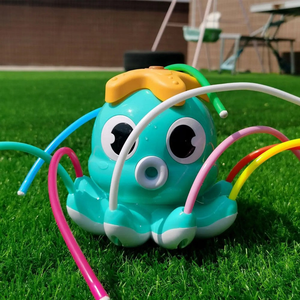 Outdoor Water Spray Sprinkler Funny Octopus Sprinkler Toys Yard Game - Green