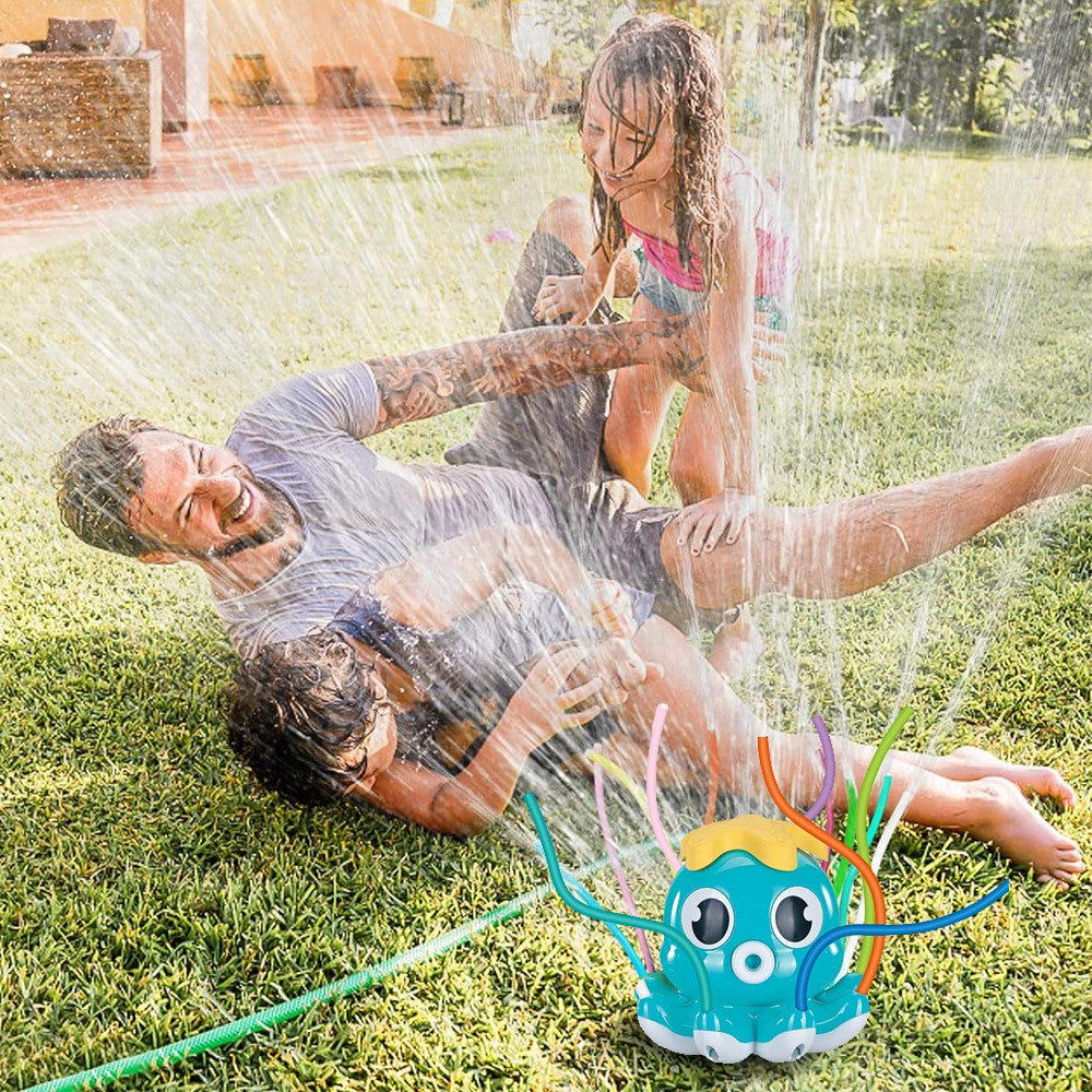 Outdoor Water Spray Sprinkler Funny Octopus Sprinkler Toys Yard Game - Green