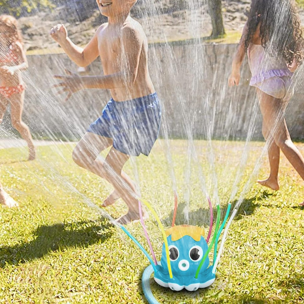 Outdoor Water Spray Sprinkler Funny Octopus Sprinkler Toys Yard Game - Green