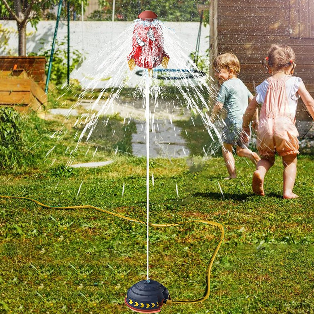 Water Rocket Launcher Water Pressure Lift Sprinkler Toy - Red