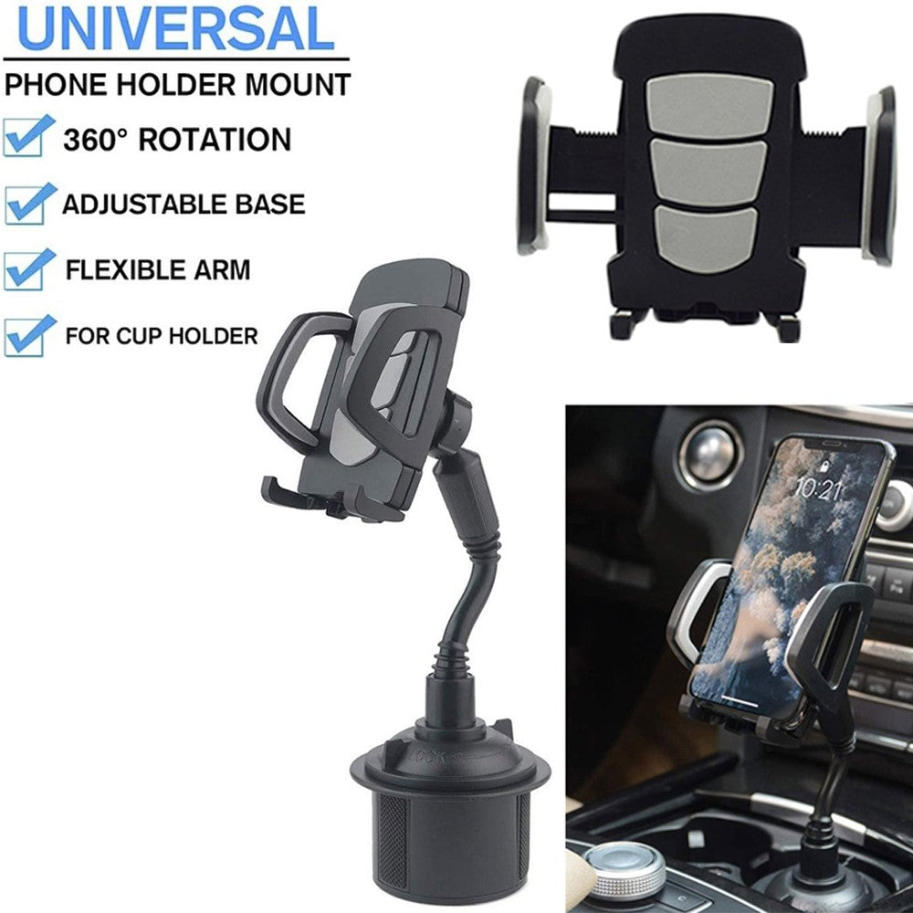 Adjustable Car Cup Holder Mount Gooseneck Phone Holder Bottle Rack Phone Stand