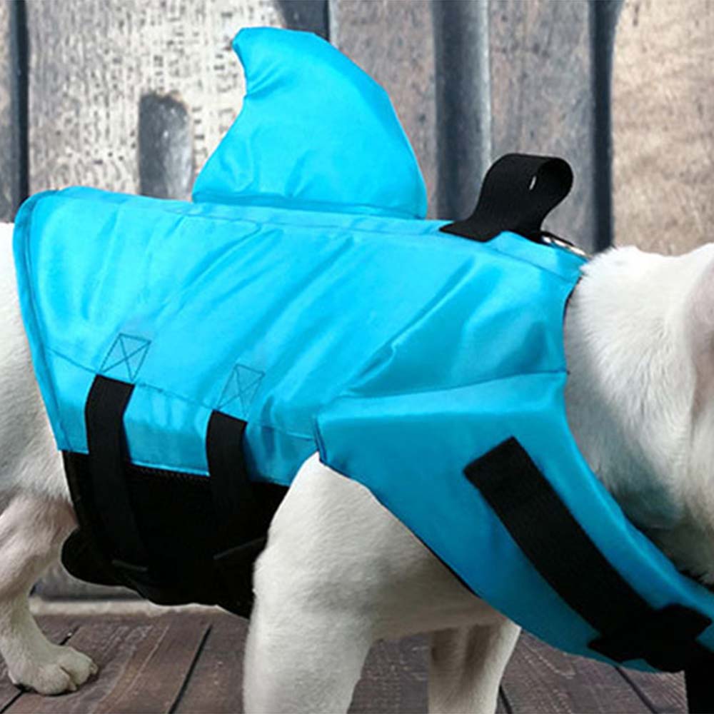 XL Size Blue Shark Fin Dog Life Jacket Vest