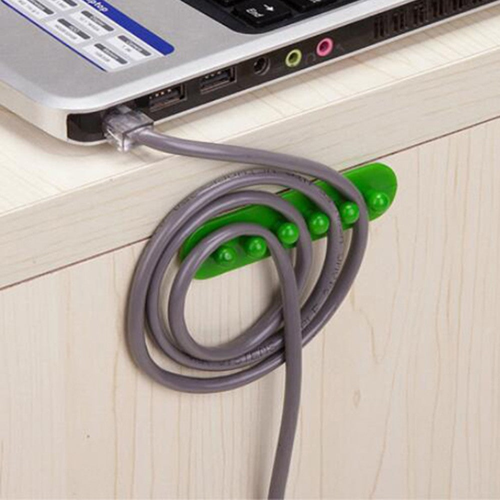 2 X Desktop or Wall Cable Holders Random Colour