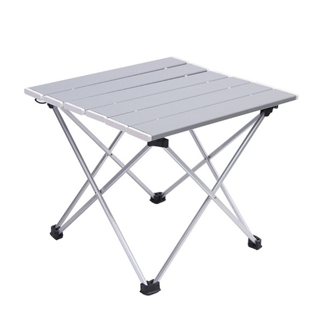 2 X 40x34x32cm Foldable BBQ Tables Silver and Black