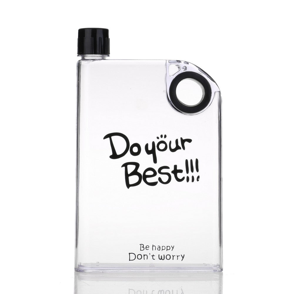 A5 Paper Size 380ML Flat Water Bottle